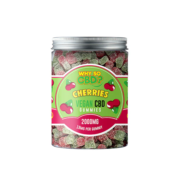 Why So CBD? 2000mgCherries CBD Large Vegan Gummies